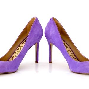 Sam Edelman Hazel Purple Suede Women's Pumps